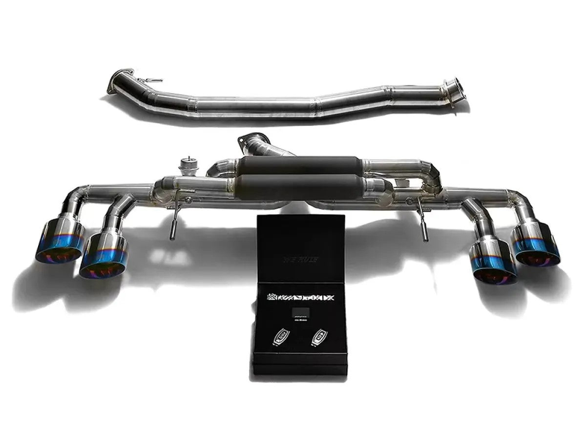 ARMYTRIX Titanium Valvetronic 90mm Exhaust System Nissan GT-R R35 2009-2021 - Blue Coated