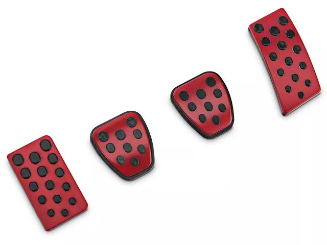 SpeedForm Modern Billet Bullitt Style Pedal Covers; Red (94-04 Mustang w/ Manual Transmission)