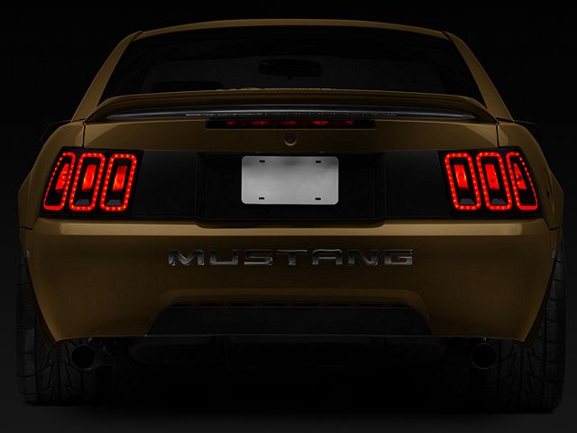 Raxiom Icon LED Tail Lights; Black Housing; Smoked Lens (99-04 Mustang, Excluding 99-01 Cobra)