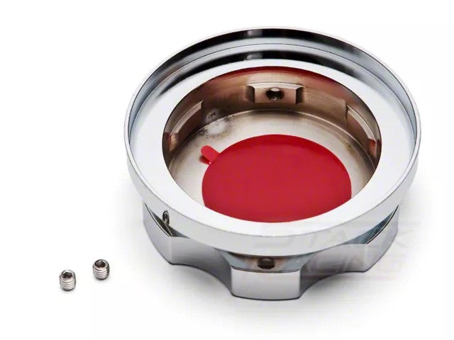 SpeedForm Modern Billet Radiator Cap Cover; Chrome (96-04 Mustang GT, Cobra)